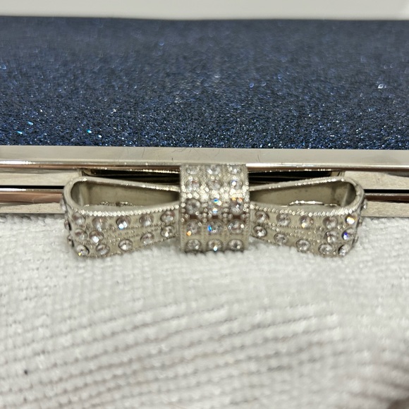 INC International Concepts Blue Sparkle Clutch Purse - Picture 10 of 10